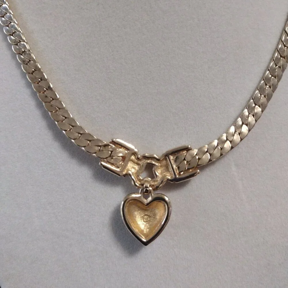Swarovski Gold Heart Necklace - Picture 5 of 9